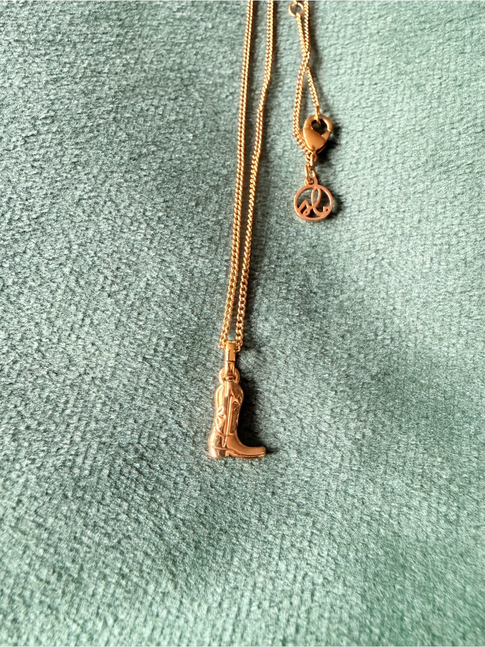 Gold-Plated Cowboy Boot Necklace